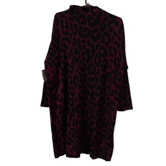 Time And Tru Dress Women’s  1X 16W-18W Mock Neck Jacquard Long Sleeve New - Picture 3 of 9